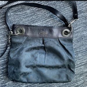 COACH navy crossbody purse